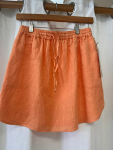 Linen Skirt - Coral