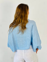 Ref-11870 SHORT LINEN BLOUSE 100%: CAMEL