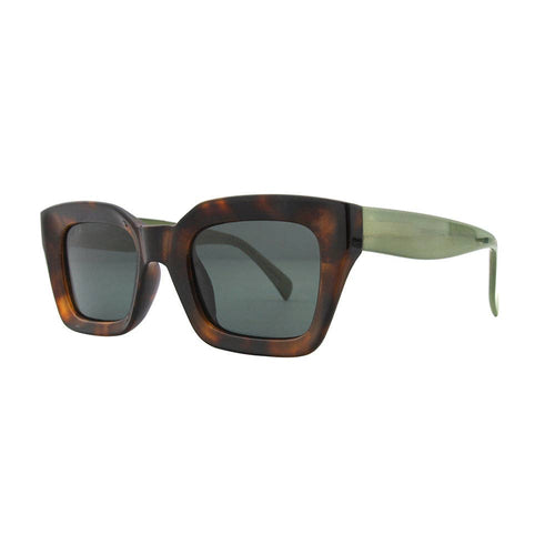 DELPHI | Tortoise / Transparent Green / Smoky Lens | Polarized Sunglasses