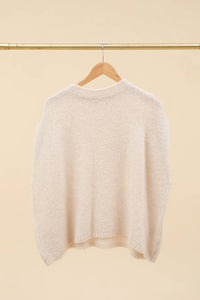 MOHAIR AND WOOL SLEEVELESS CREW NECK SWEATER/VEST