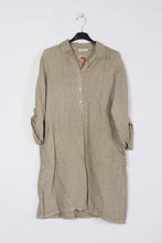 Short Dress Linen Jeans Blue One Size
