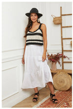 Linen Tier Skirt : Tobacco