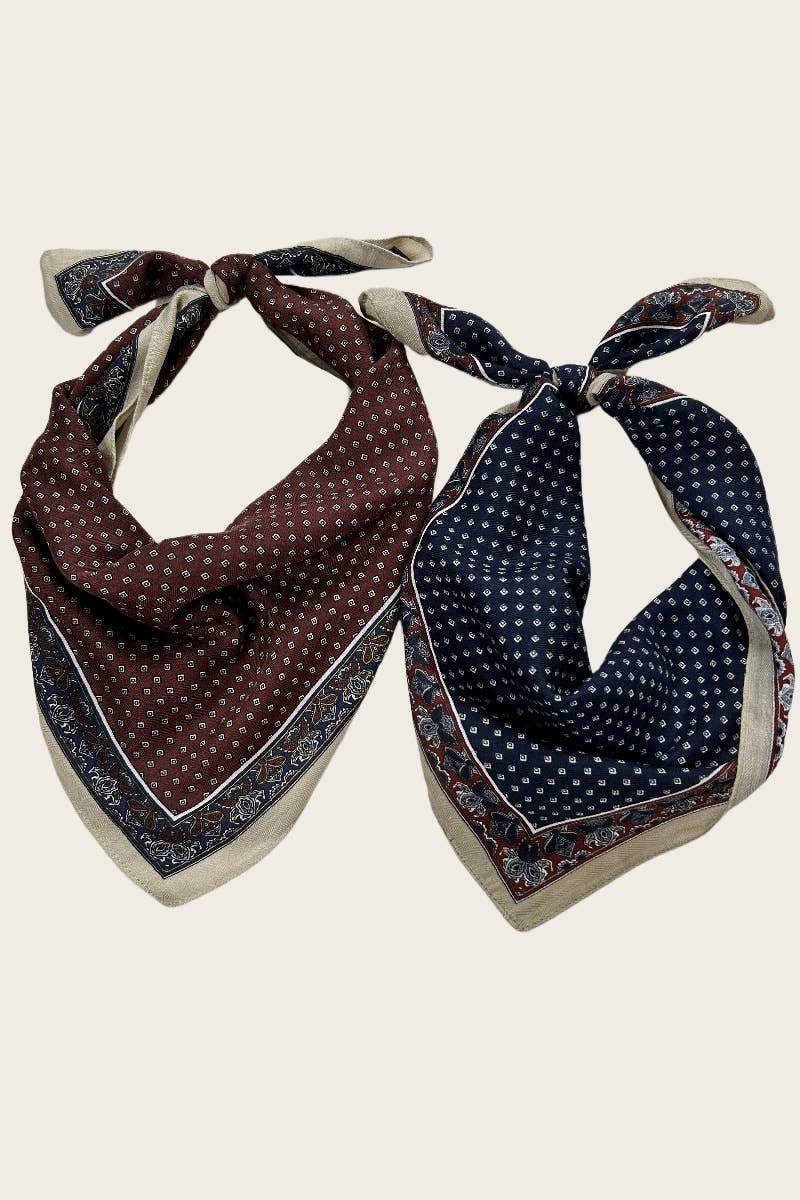 Bohemian Cotton Bandana: Rust