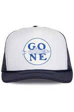 Gone Fishin Trucker Hat in Navy Split: Navy