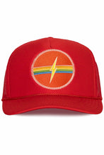 Electric Rainbow Trucker Hat Red: Red