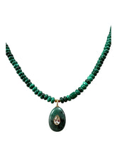 Joanie Necklace - Fall Set: Lobster + ext 16-18" / Malachite