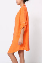 Short Linen Dresse One Size Blue Jeans
