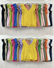 Cotton Gauze Flutter Sleeve Top One Size