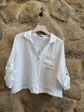 Linen Blouse: White One Size