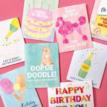 Happy Birthday Fancy Bitch Greeting Card | Poodle Birthday