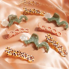 White Orange Blossom Flower Small Squiggle Acetate Hair Claw