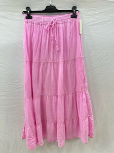 Cotton Voile Skirt With Lining @9143_JuCotDouble: Black