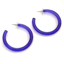 XL Jelly Hoop Earrings - 2 inch: Seafoam