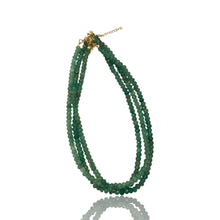 Faceted Bead Necklaces 6mm: Deep emerald