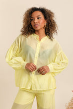 FLUID SHIRT WITH GATHERED SLEEVES IN RAYON AND SILK: Camel / One size