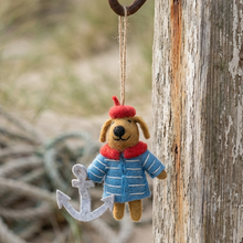Handmade Felt Davey Sailor Dog Sealfie Hanging Decoration
