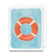 You're a Lifesaver Greeting Card | Coastal Thank You Card