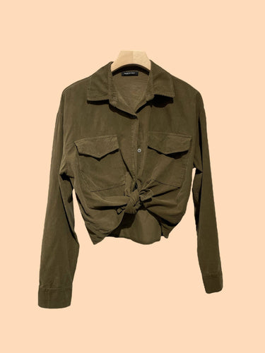 Corduroy Shirt Art 20344: Olive