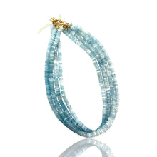 Disc Bead Necklaces: Sky blue