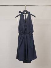 Short elasticated backless dress TDM60026: Navy Blue