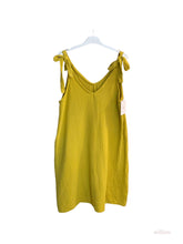 Short dress with adjustable cotton gauze straps One Size