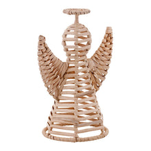 Wicker Angel - 8.25" H: Iron ,  Wicker / 8" H x 6" W x 4.5" D
