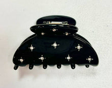 Large Rhinestone Resin Jaw Clip: White Tokyo