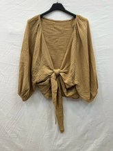 Cotton gauze tie bolero @18625_BoleroNoeud: Black