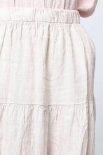 Linen Tier Skirt : Chocolate