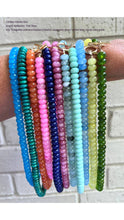 Lilly Gemstone Bead Necklace multi-color 8mm opals jade : Sienna