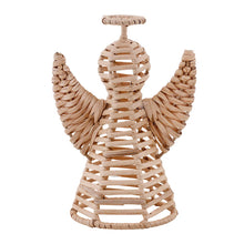 Wicker Angel - 8.25" H: Iron ,  Wicker / 8" H x 6" W x 4.5" D