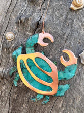 Crab Copper Christmas Ornament
