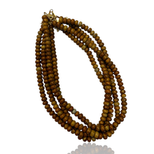 8mm Bead Necklaces: Blue Motted Jade