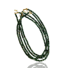 Faceted Bead Necklaces 6mm: Deep emerald