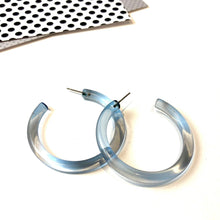 XL Jelly Hoop Earrings - 2 inch: Seafoam
