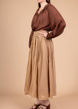 Long cotton voile skirt Art 5103: Mustard