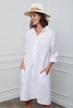 Short Linen Dresse One Size Taupe
