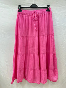Cotton Voile Skirt With Lining @9143_JuCotDouble: Black