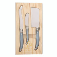 Face to Face Blue Pearl Charcuterie Knives - Set of 3: 10.25" L x 5.25" W x .75" D