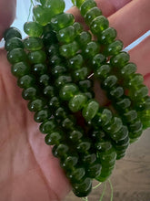 Lilly Gemstone Bead Necklace multi-color 8mm opals jade : Olive Green