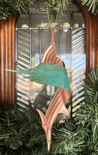 Sailfish Swordfish Marlin Copper Christmas Ornament