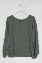 Linen Blouse  Sky Blue One Size