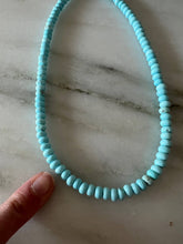 Ava Blue Magnesite Beaded Necklace: 17"