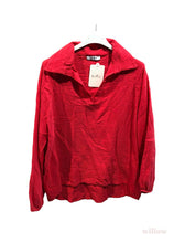 Cotton Gauze French collar blouse: Pink