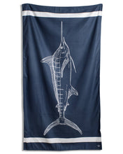 Marlin Giant Beach Towel    Navy/White    40x70