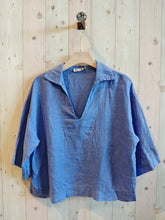 Ref-12104 100% LINEN BLOUSE: CAMEL