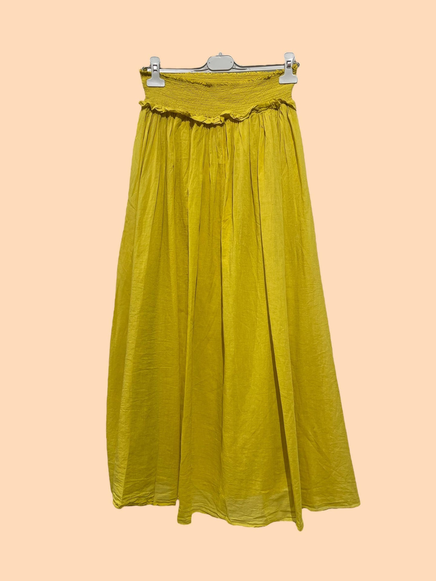 Long cotton voile skirt Art 5103: Mustard