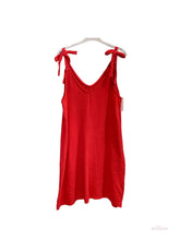 Short dress with adjustable cotton gauze straps One Size