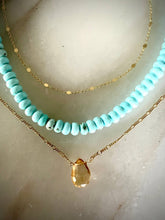 Ava Blue Magnesite Beaded Necklace: 17"
