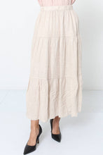 Linen Tier Skirt : Tobacco